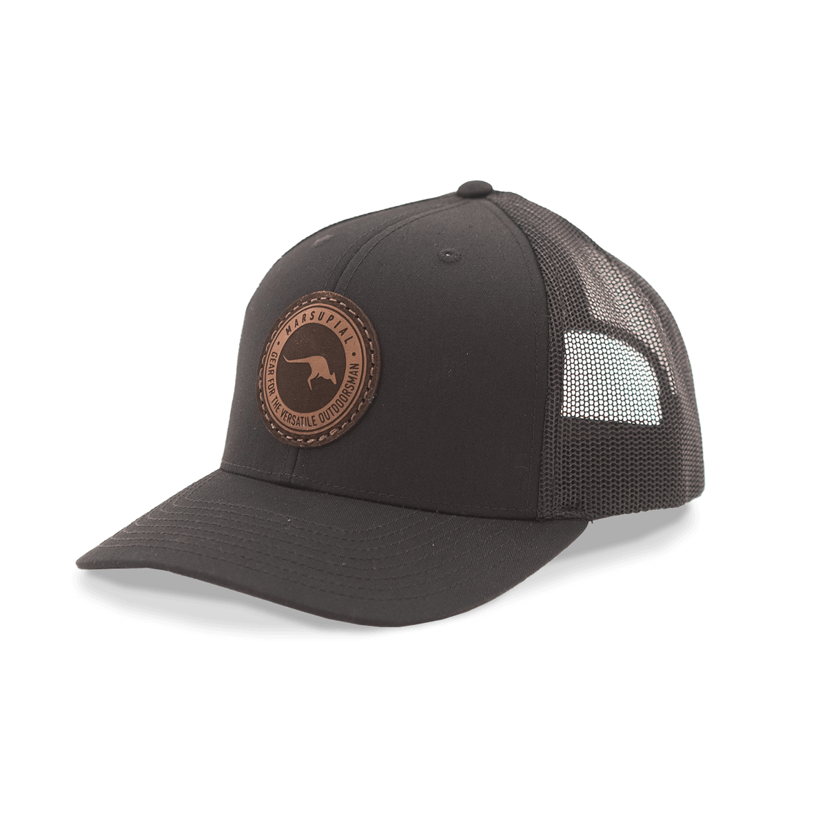 Trucker Leather Badge Patch Hat
