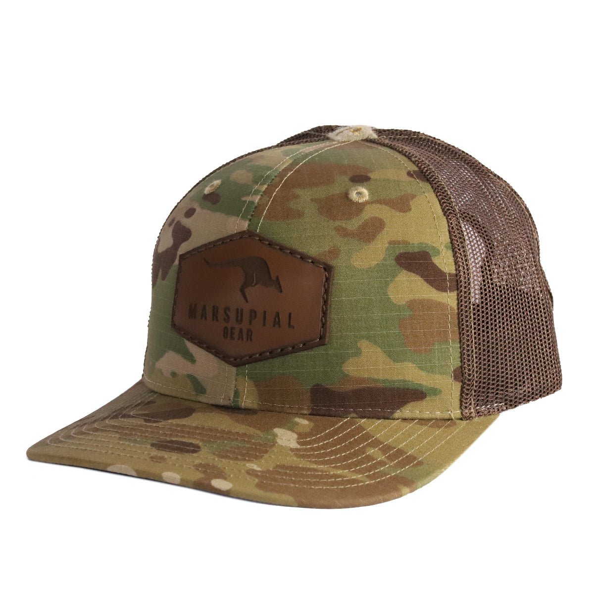 gear hats Hexagon Leather Patch Hat